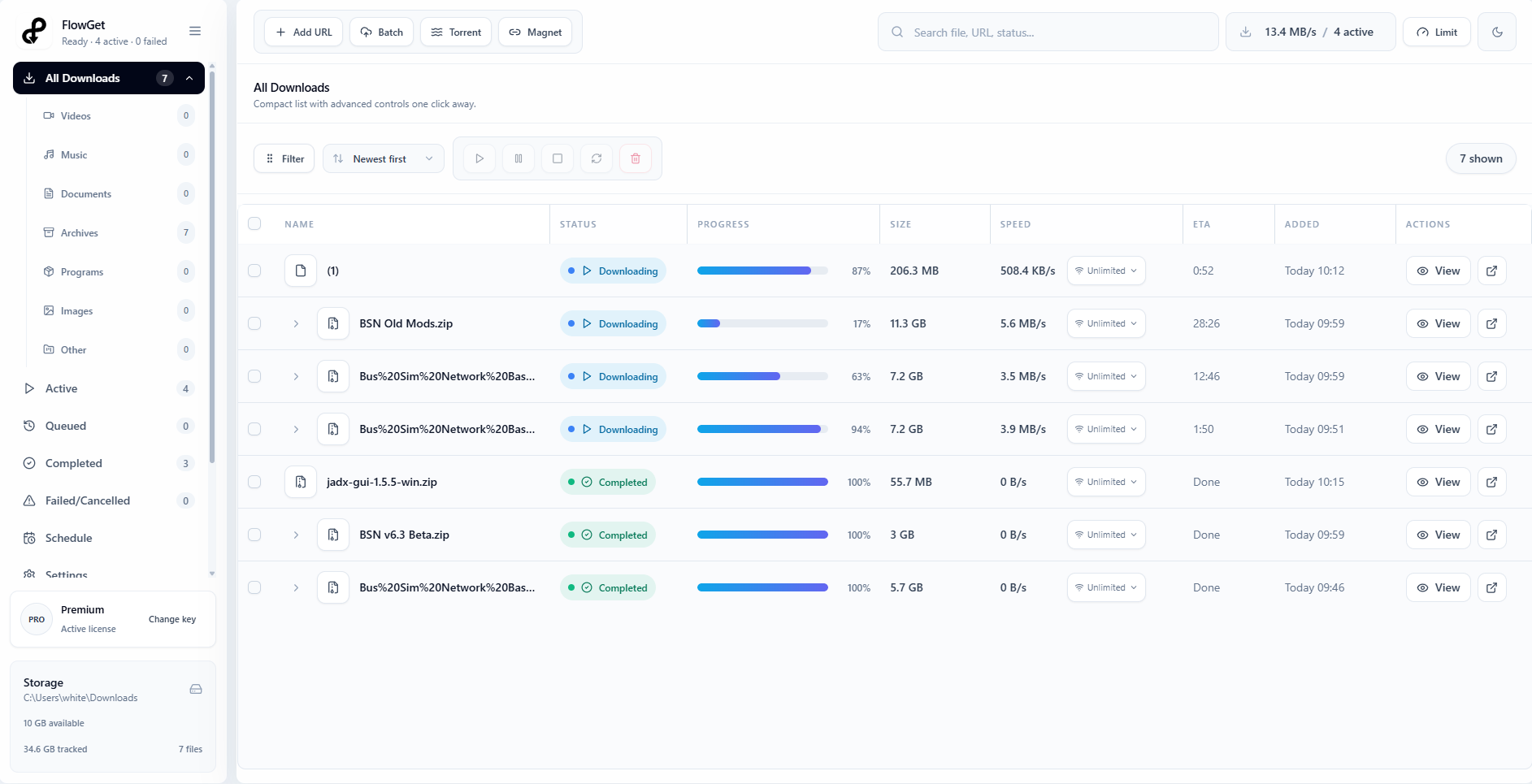 FlowGet App Preview (Light Mode)